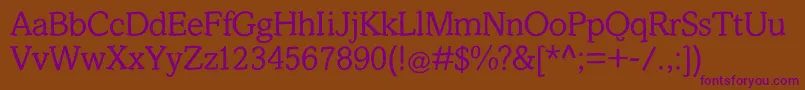 Slabstick Font – Purple Fonts on Brown Background