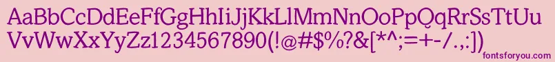 Slabstick Font – Purple Fonts on Pink Background