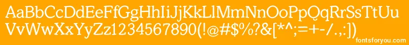 Slabstick Font – White Fonts on Orange Background
