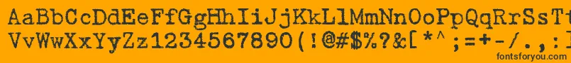 GabrieleBr Font – Black Fonts on Orange Background