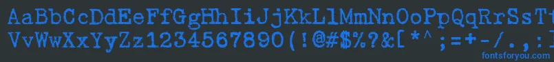 GabrieleBr Font – Blue Fonts on Black Background