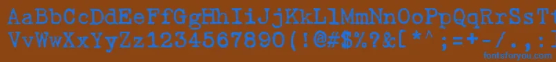 GabrieleBr Font – Blue Fonts on Brown Background