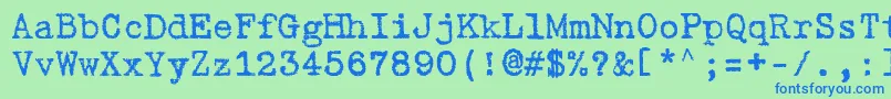 フォントGabrieleBr – 青い文字は緑の背景です。
