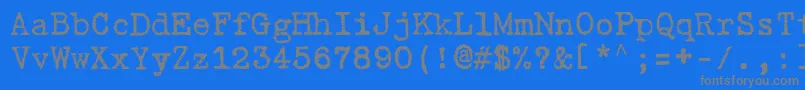 GabrieleBr Font – Gray Fonts on Blue Background