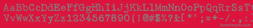 GabrieleBr Font – Gray Fonts on Red Background