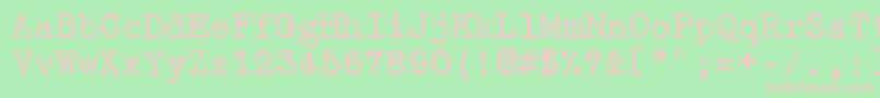 GabrieleBr Font – Pink Fonts on Green Background