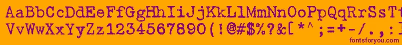 GabrieleBr Font – Purple Fonts on Orange Background