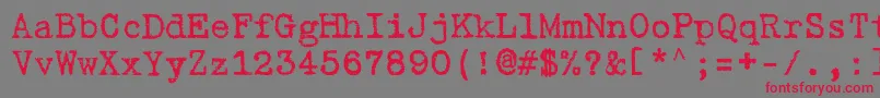 GabrieleBr Font – Red Fonts on Gray Background