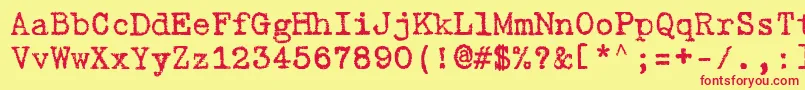 GabrieleBr Font – Red Fonts on Yellow Background
