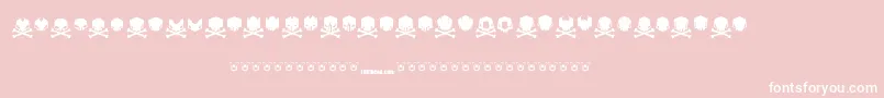 Deadhead Font – White Fonts on Pink Background