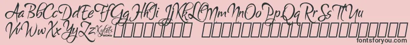 KyletsDemo Font – Black Fonts on Pink Background