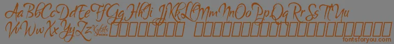 fuente KyletsDemo – Fuentes Marrones Sobre Fondo Gris