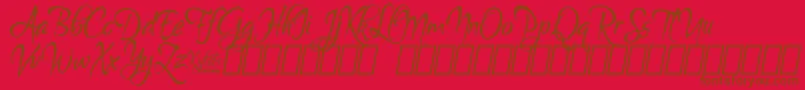 KyletsDemo Font – Brown Fonts on Red Background