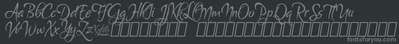 fuente KyletsDemo – Fuentes Grises Sobre Fondo Negro