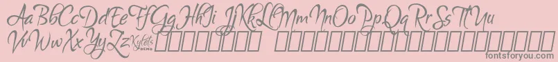 KyletsDemo Font – Gray Fonts on Pink Background
