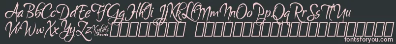 KyletsDemo Font – Pink Fonts on Black Background