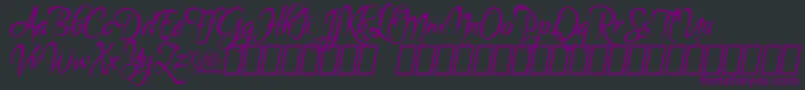 KyletsDemo Font – Purple Fonts on Black Background
