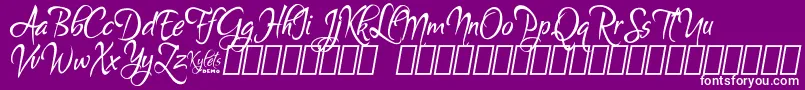 フォントKyletsDemo – 紫の背景に白い文字