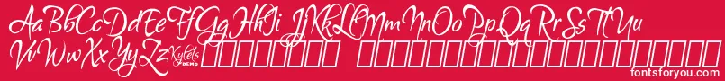 KyletsDemo Font – White Fonts on Red Background