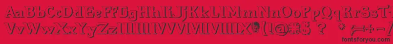 Шрифт Hellraiser3Shadow – чёрные шрифты на красном фоне
