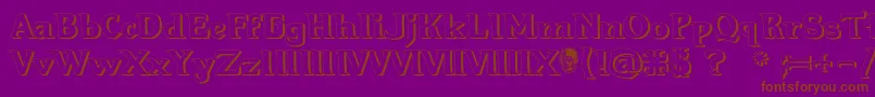 Hellraiser3Shadow Font – Brown Fonts on Purple Background