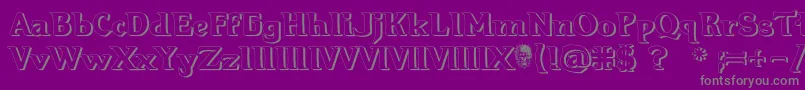 Hellraiser3Shadow Font – Gray Fonts on Purple Background