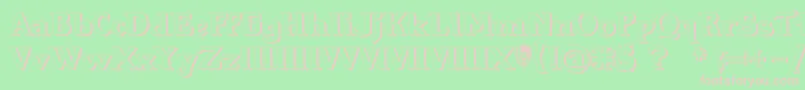 Hellraiser3Shadow Font – Pink Fonts on Green Background