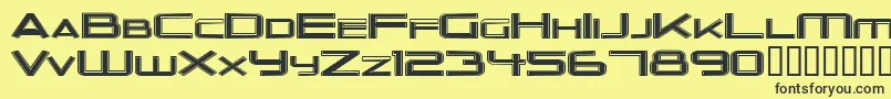 OuterLimitsExtended Font – Black Fonts on Yellow Background