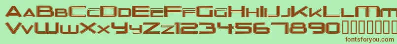 OuterLimitsExtended Font – Brown Fonts on Green Background