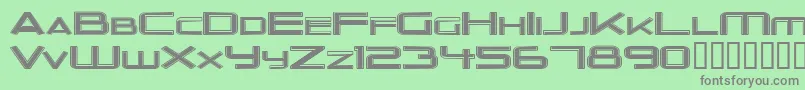 OuterLimitsExtended Font – Gray Fonts on Green Background