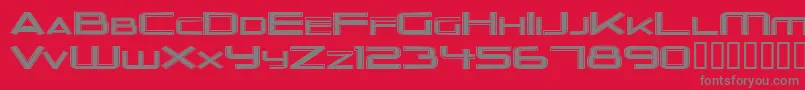 OuterLimitsExtended Font – Gray Fonts on Red Background