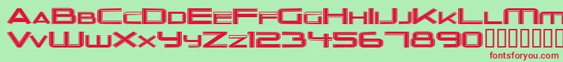 OuterLimitsExtended Font – Red Fonts on Green Background