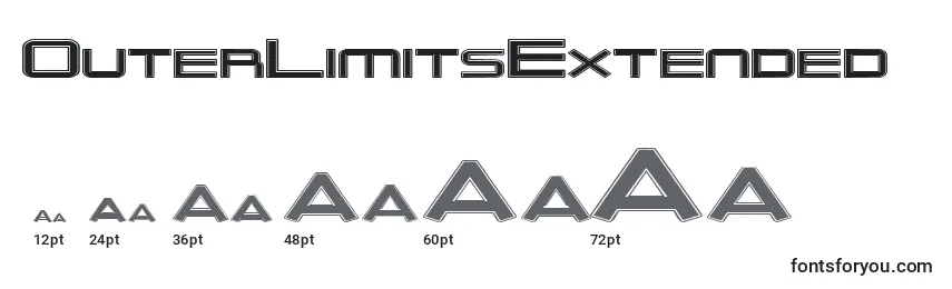 Размеры шрифта OuterLimitsExtended