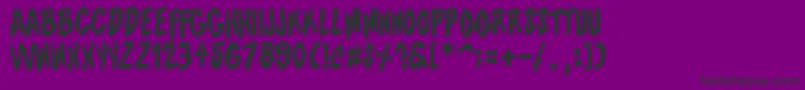 Шрифт Infringement – чёрные шрифты на фиолетовом фоне