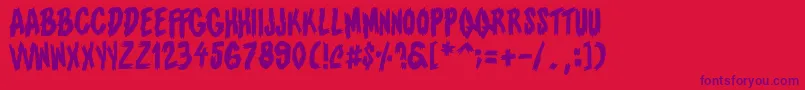 Infringement Font – Purple Fonts on Red Background