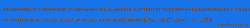 Police Alphamencond – polices brunes sur fond bleu