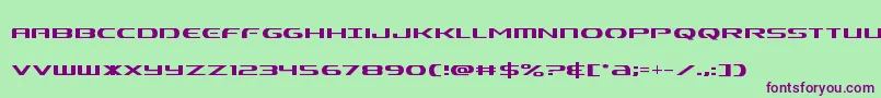 Alphamencond Font – Purple Fonts on Green Background