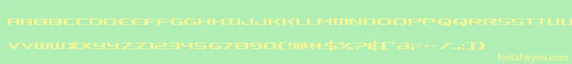 More about Alphamencond Font Alphamencond Font – Yellow Fonts on Green Background