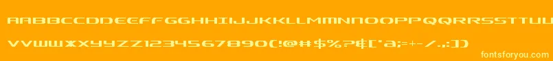 Alphamencond Font – Yellow Fonts on Orange Background