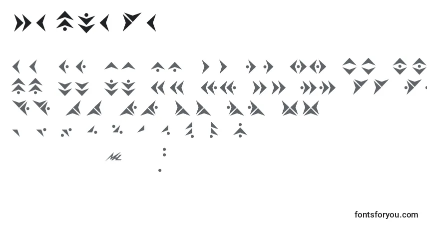 Schriftart Pakmara – Alphabet, Zahlen, spezielle Symbole