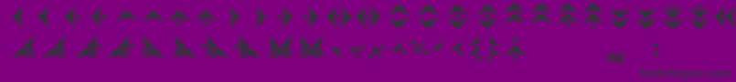 Pakmara-fontti – mustat fontit violetilla taustalla