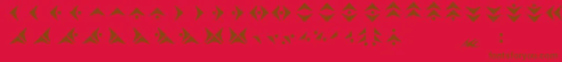 Pakmara Font – Brown Fonts on Red Background