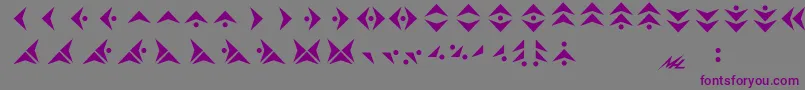 フォントPakmara – 紫色のフォント、灰色の背景