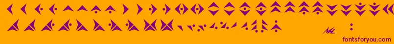 フォントPakmara – オレンジの背景に紫のフォント