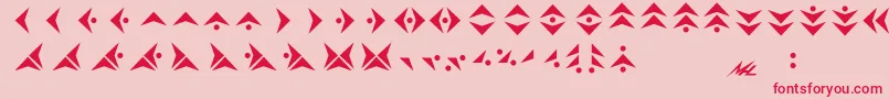 Pakmara Font – Red Fonts on Pink Background