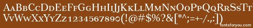 Tusarsc Font – White Fonts on Brown Background