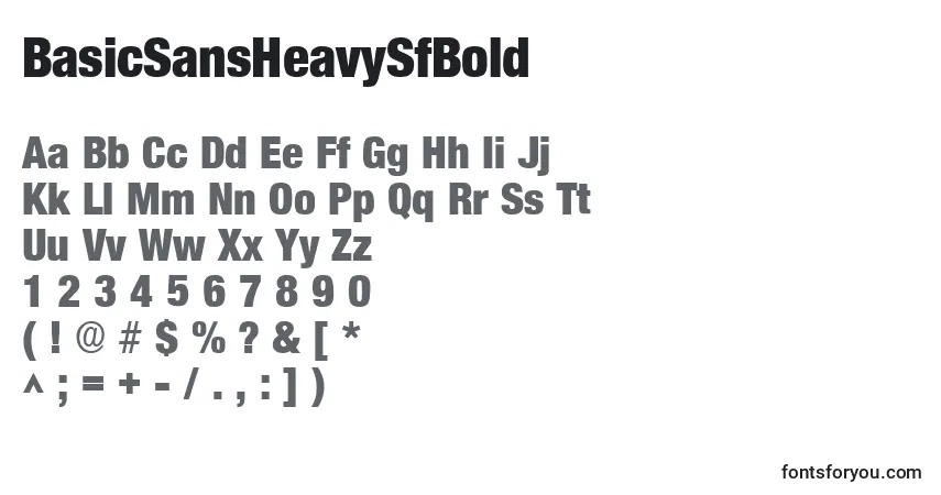 BasicSansHeavySfBold-fontti – aakkoset, numerot, erikoismerkit