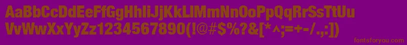 BasicSansHeavySfBold Font – Brown Fonts on Purple Background