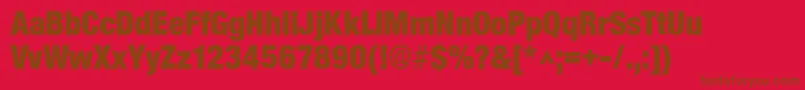 BasicSansHeavySfBold Font – Brown Fonts on Red Background