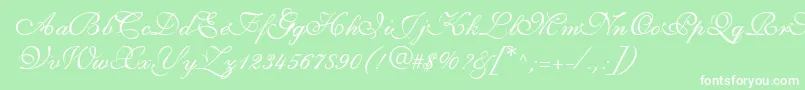 ShirleyvolanteRegularDb Font – White Fonts on Green Background